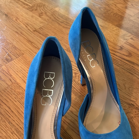 BCBG Blue Suede Heels - Picture 2 of 3